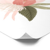 ピンクフローラグリーンリーガール子供部屋デコール ポスター (角)