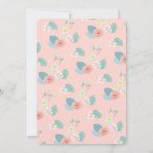 ピンクフローラケーキガール1st誕生日招待状 招待状 (裏面)