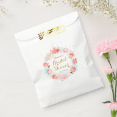 ピンクフローラケーキリースブライダルシャワーお気に入りバッグ フェイバーバッグ (封をした状態)