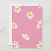 ピンクフローラコケットワンラッキーダック誕生日 招待状 (裏面)