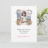 ピンクフローラコーナー、コミュニオン写真ありがとう サンキューカード (スタンド正面)