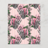 ピンクフローラゴシック結婚式招待状 チラシ (裏面)