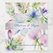 ピンクフローラサテンシルクリボン ワインラベル (シングルラベル)