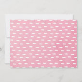 ピンクフローラサファリアニマルズワイルドワンガール誕生日 招待状 (裏面)