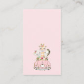 ピンクフローラサファリベビーシャワーディスプレイシャワー エンクロージャーカード (裏面)