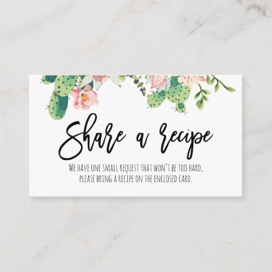 ピンクフローラサボテン共有Aレシピエンクロージャカード エンクロージャーカード (正面)