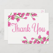 ピンクフローラサンキューラベンダー明るい赤紫色花 ポストカード (正面/裏面)