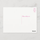 ピンクフローラサンキューラベンダー明るい赤紫色花 ポストカード (裏面)