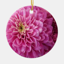 ピンクフローラサークルセラミックオーナメント