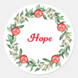 ピンクフローラザクロスピリチュアルスタンプ – Hope ラウンドシール