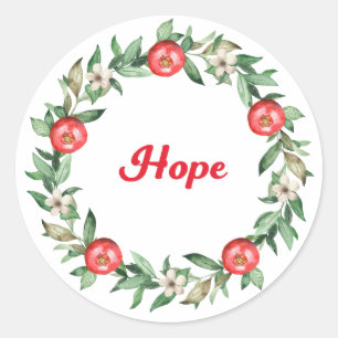 ピンクフローラザクロスピリチュアルスタンプ – Hope ラウンドシール