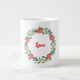 ピンクフローラザクロJUMBO LOVE MUG ジャンボコーヒーマグカップ