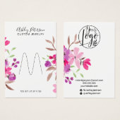 ピンクフローラシックジュエリーリング表示 (正面&裏面)