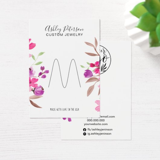 ピンクフローラシックジュエリーリング表示 (デスク)