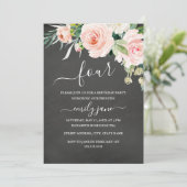 ピンクフローラシャルボード4th誕生日パーティー 招待状 (スタンド正面)