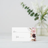 ピンクフローラシャンパンブライダルシャワー プレイスカード (スタンド正面)
