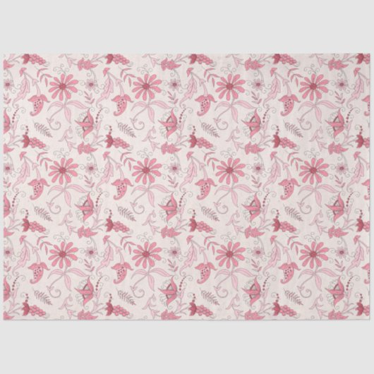 ピンクフローラシリーズデザイン3 薄葉紙 (正面)