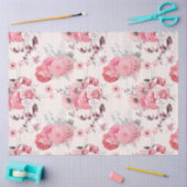 ピンクフローラシリーズデザイン6 薄葉紙 (クラフト)