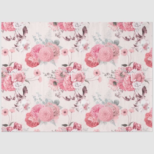 ピンクフローラシリーズデザイン6 薄葉紙 (正面)