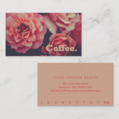 ピンクフローラシンプルコーミニマルヒー|スタイルR ロイヤリティカード (正面/裏面)