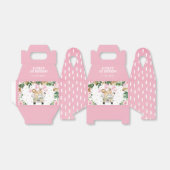 ピンクフローラジャングルサファリアニマルズガール誕生日 フェイバーボックス (折り畳みなし)