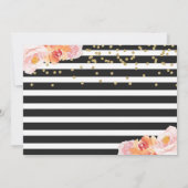 ピンクフローラジャングルパーティー動物誕生日写真 招待状 (裏面)