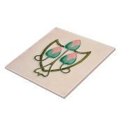 ピンクフローラジュゲンドスティルアールヌーボーレプロイングランド タイル (側面)