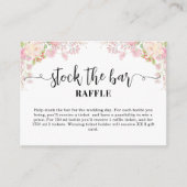 ピンクフローラストックバーブライダルシャワー エンクロージャーカード (正面)