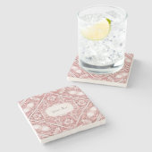 ピンクフローラストーンコースター ストーンコースター (横)