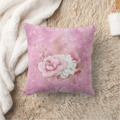 ピンクフローラスパークル枕 クッション (ブランケット)