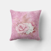ピンクフローラスパークル枕 クッション (裏面)