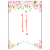 ピンクフローラスワンプリンセスハッピーバースデーバンティン  バンティングフラッグ (第2の旗)