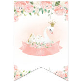 ピンクフローラスワンプリンセスハッピーバースデーバンティン  バンティングフラッグ (第1の旗)