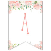 ピンクフローラスワンプリンセスハッピーバースデーバンティン  バンティングフラッグ (第3の旗)