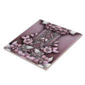 ピンクフローラセラミックタイル タイル (側面)