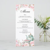 ピンクフローラセージ緑アフタヌーンティーパーティー メニュー (スタンド正面)