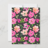 ピンクフローラセージ葉グリーンシズブラッククインセアニラ 招待状 (裏面)