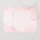 ピンクフローラソフトヴィンテージ保存日 案内ポストカード (裏面)