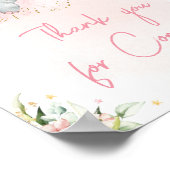 ピンクフローラゾウさん来は ポスター (角)