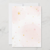 ピンクフローラゾウ赤ちゃんシャワー 招待状 (裏面)