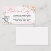 ピンクフローラゾウ風船ベビー エンクロージャーカード (正面/裏面)