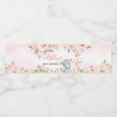 ピンクフローラゾウ風船 ペットボトルラベル (シングルラベル)