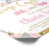 ピンクフローラゾウ1歳バースデータイムカプセル ポスター (角)