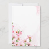 ピンクフローラゾウ1歳 招待状 (裏面)