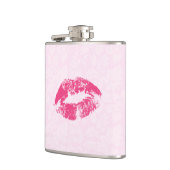 ピンクフローラダマスクと唇 フラスク (左)