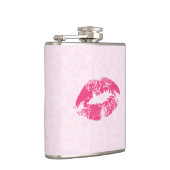 ピンクフローラダマスクと唇 フラスク (右)