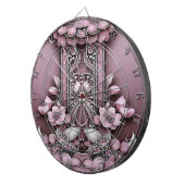 ピンクフローラダーツボード ダーツボード (正面右)