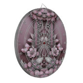 ピンクフローラダーツボード ダーツボード (正面左)