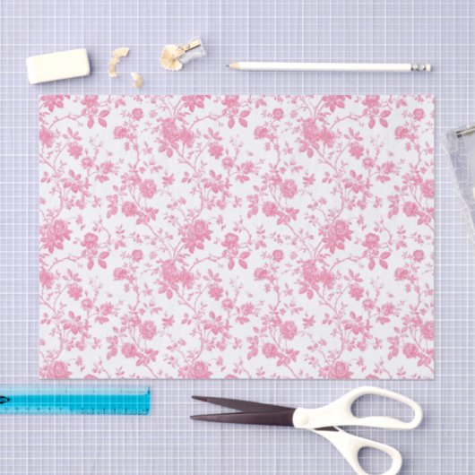 ピンクフローラチノワセリートワール 薄葉紙 (クラフト)