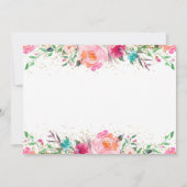 ピンクフローラティアラキンセアニェラ15誕生日写真 招待状 (裏面)